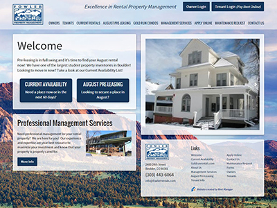 Fowler Property Management website