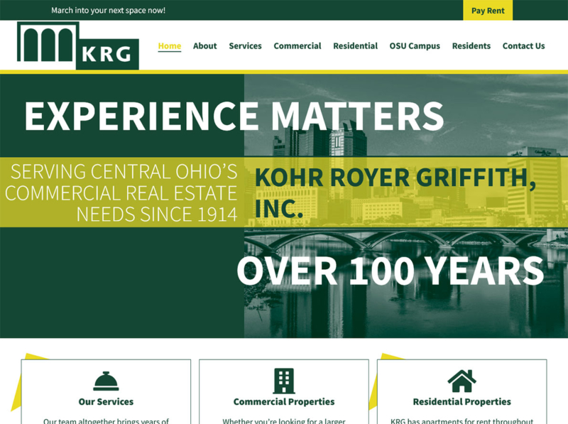 KRG Website screenshot
