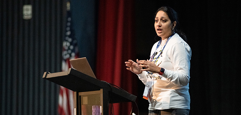 LCS Development Director Saritha Kota presenting at RMUC.22